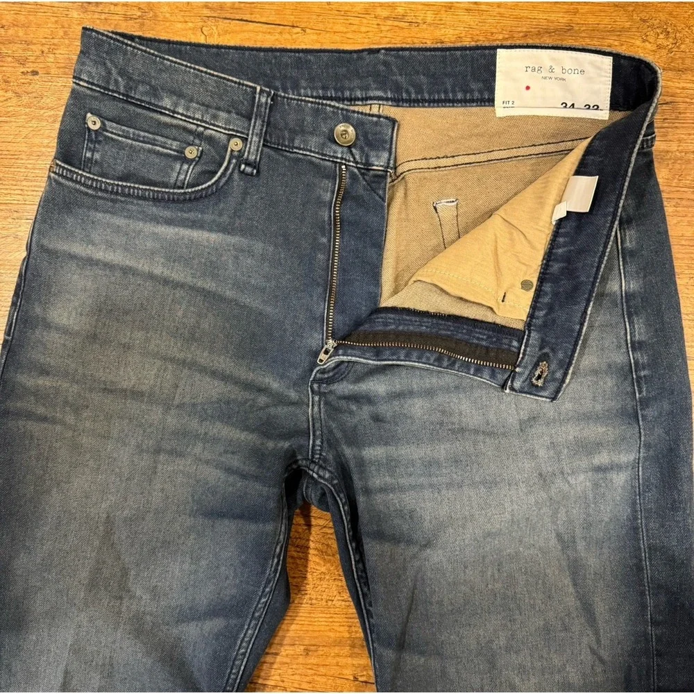 rag & bone Blue Casual Stretch Fit 2 Slim Denim Jeans Pants Trousers Men's 34x32